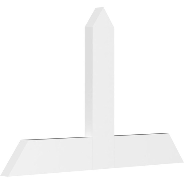 Ekena Millwork Portland Architectural Grade PVC Gable Bracket, 48"W x 30"H x 2"D x 6"F, 15/12 Pitch GBP048X30X0206POR00 - main
